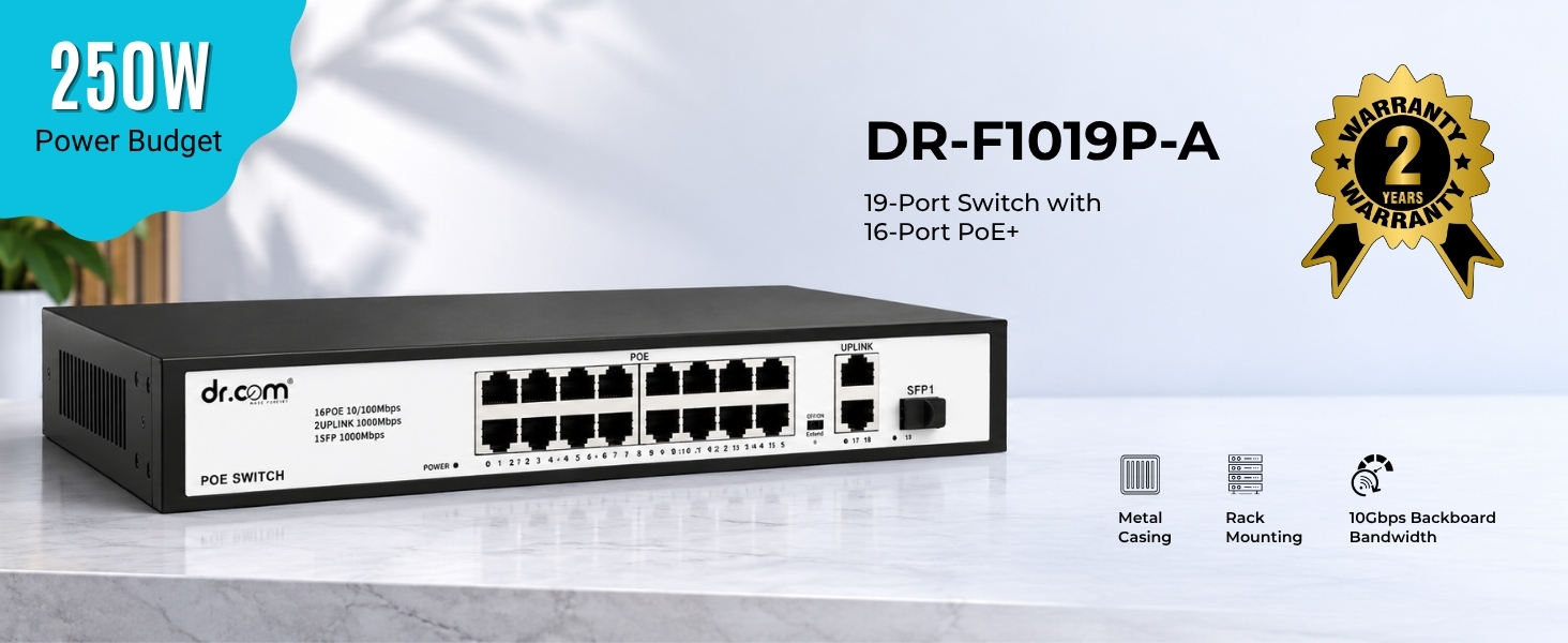 DR-COM PoE Switch